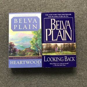 Belva Plain Lot Of 2 Different Paperbacks Heartwood / Looking Back Very Good